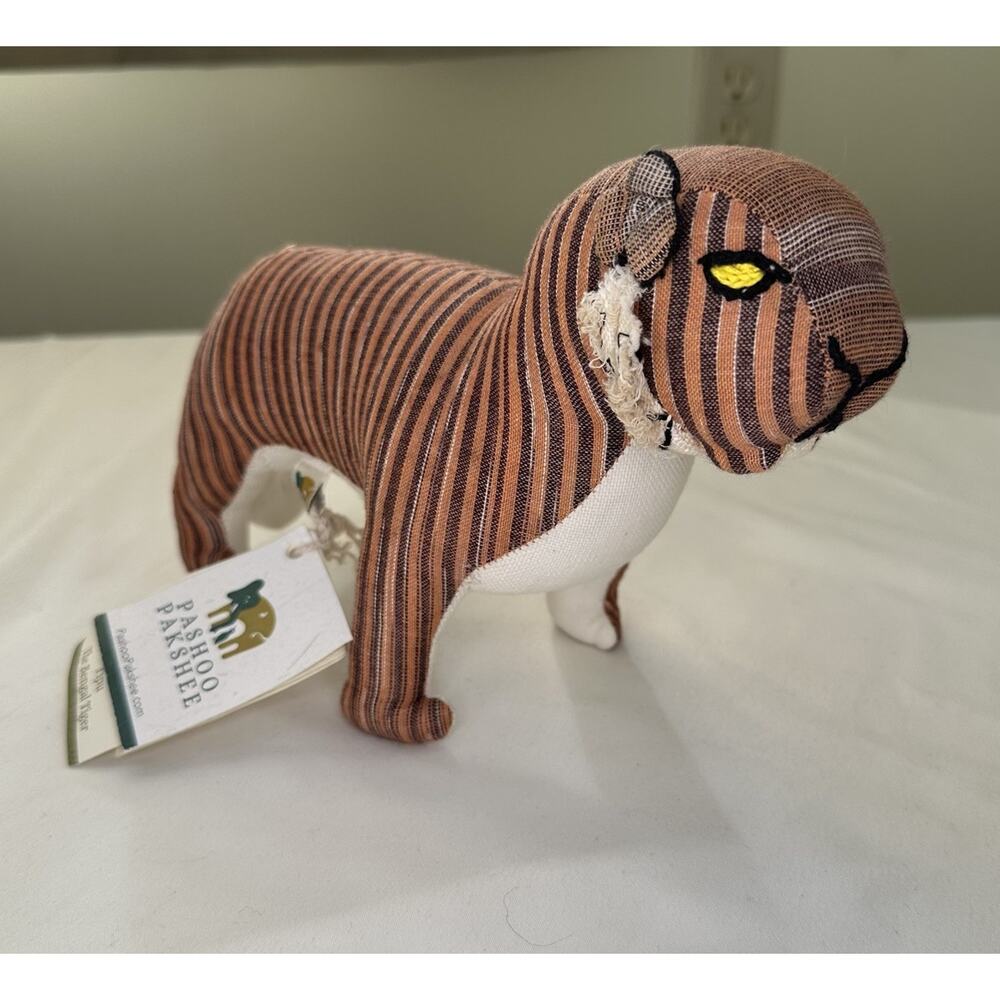 Pashoo Pakshee Tipu The Bengal Tiger Plush Stuffed Animal Khadi Made In India